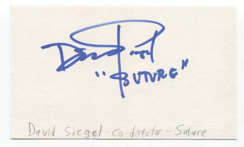 David Siegel Signed 3x5 Index Card Autograph Signature Screenwriter Director