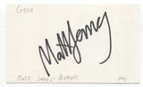 Gene - Matt James Signed 3x5 Index Card Autographed Signature Band Drummer