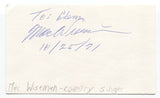 Mac Wiseman Signed 3x5 Index Card Autographed Signature Bluegrass Singer