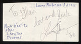 Laura Robinson Signed Cut 3x5 Index Card Autographed Signature Actress
