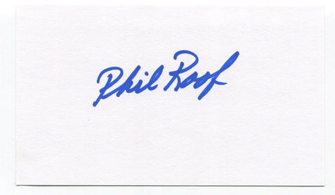 Phil Roof Signed 3x5 Index Card Autographed MLB Baseball Milwaukee Brewers