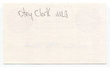 William "Otey" Clark Signed 3x5 Index Card Autographed Baseball Boston Red Sox