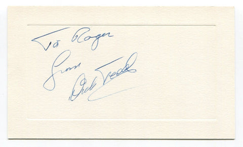 Dick Teed Signed Card Autograph Baseball MLB Roger Harris Collection