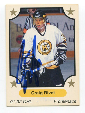 1991 7th Inning Sketch Craig Rivet Signed Card Hockey NHL Autograph AUTO #235