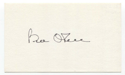 Billy O'Dell Signed 3x5 Index Card Baseball Autographed Signature