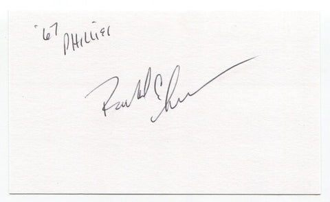 Dick Thoenen Signed 3x5 Index Card Autograph Baseball '67 Philadelphia Phillies