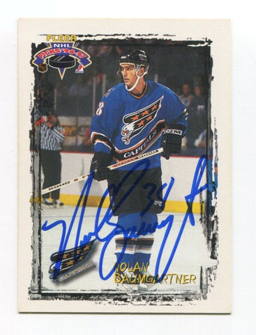 1995 Fleer Nolan Baumgartner Signed Card Hockey NHL Autograph AUTO #168