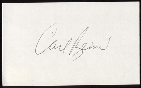 Carl Reiner Signed Index Card Signature Vintage Autographed AUTO
