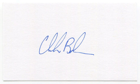 Chuck Baker Signed 3x5 Index Card Autographed Signature San Diego Padres MLB