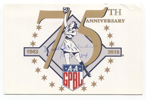 Marilyn Jenkins Signed Card Autographed Baseball Grand Rapids Chicks AAGPBL