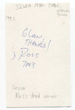 Seven Mary Three - Jason Ross Signed 3x5 Index Card Autographed Signature Band