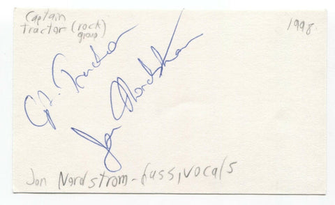 Captain Tractor - Jon Nordstrom Signed 3x5 Index Card Autographed Signature Band