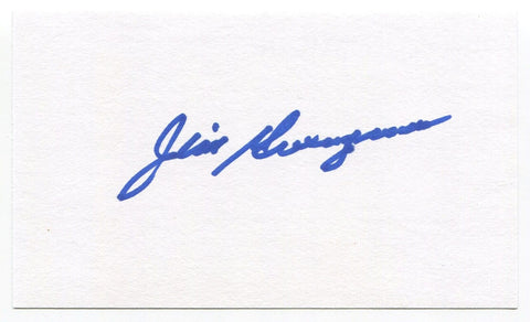 Jim Greengrass Signed 3x5 Index Card Autographed MLB Baseball Cincinnati Reds