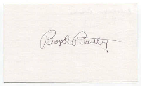 Boyd Bartley Signed 3x5 Index Card Autographed Baseball MLB '43 Brooklyn Dodgers