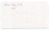 William "Otey" Clark Signed 3x5 Index Card Autographed Baseball Boston Red Sox