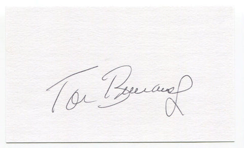 Tom Brunansky Signed 3x5 Index Card Autographed California Angels World Series