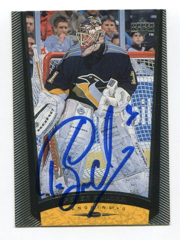 1998 Upper Deck Peter Skudra Signed Card NHL Hockey AUTO #165 Pittsburg Penguins