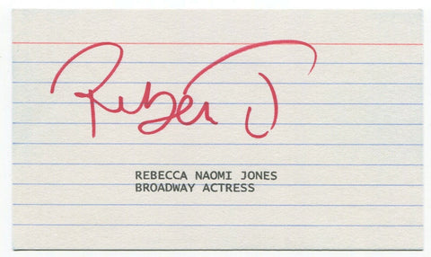 Rebecca Naomi Jones Signed 3x5 Index Card Autographed Signature Actress