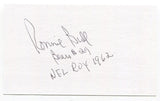 Ronnie Bull Signed 3x5 Index Card Autograph NFL Football 1963 Chicago Bears ROY