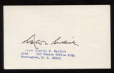 Quentin N. Burdick Signed 3x5 Index Card Autographed Signature AUTO Senator