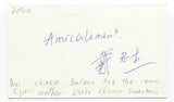 Dai Sijie Signed 3x5 Index Card Autographed Signature Author Filmmaker