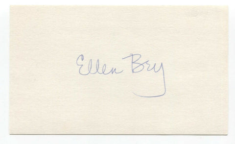 Ellen Bry Signed 3x5 Index Card Autographed Signature Star Trek TNG