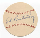 Moe Burtschy Signed Paper Baseball Autograph Signature Philadelphia Athletics