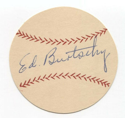 Moe Burtschy Signed Paper Baseball Autograph Signature Philadelphia Athletics