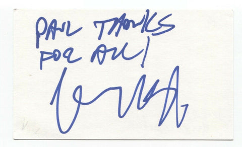 Jeremy Hotz Signed 3x5 Index Card Autographed Comedian David Letterman Show