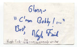 Hugh Fink Signed 3x5 Index Card Autographed Signature Comic Writer