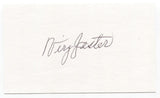 Virgil Jester Signed 3x5 Index Card Baseball Autographed Boston Braves 