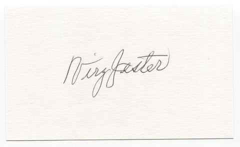 Virgil Jester Signed 3x5 Index Card Baseball Autographed Boston Braves 