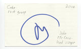 John McCrea Signed 3x5 Index Card Autographed Signature Cake Lead Singer
