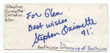 Stephen Ouimette Signed 3x5 Index Card Autograph Signature Actor Beetlejuice