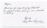 Mary Ann Moorman Signed 3x5 Index Card Autograph JFK Assassination Witness