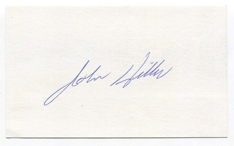 John Hiller Signed 3x5 Index Card Autographed Baseball 1965 Detroit Tigers HOF