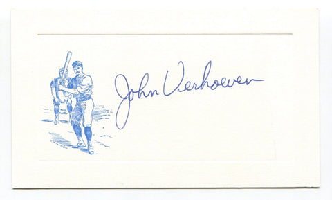 John Verhoeven Card Autograph MLB Baseball Roger Harris Collection