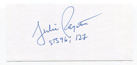Julie Payette Signed Cut Index Card Autographed NASA Astronaut Space CSA