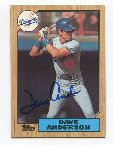 1987 Topps Dave Anderson Signed Baseball Card RC Autographed AUTO #73