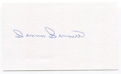 Dennis Bennett 3x5 Index Card Autographed Signature Philadelphia Phillies