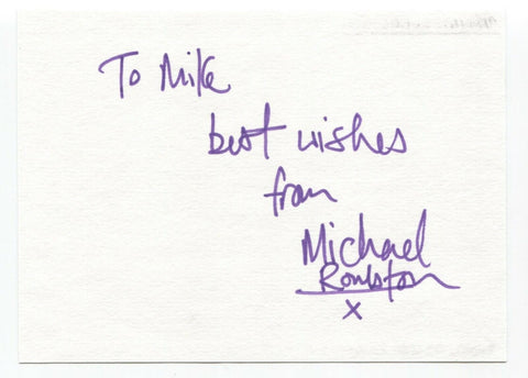 Michael Ralston Signed Album Page Autographed Signature Inscribed "To Mike"