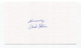 Dick Starr Signed 3x5 Index Card Autographed MLB Baseball New York Yankees