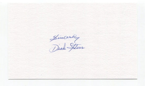 Dick Starr Signed 3x5 Index Card Autographed MLB Baseball New York Yankees