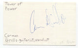 Tower of Power Carmen Grillo Signed 3x5 Index Card Autographed Signature 