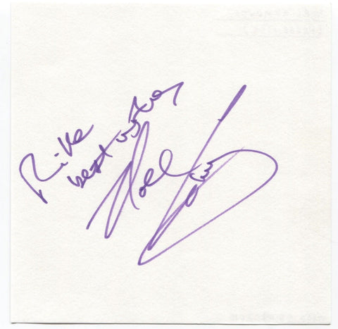 Noel Edmonds Signed Page Autographed Signature Inscribed "To Mike" 