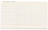 Eddie Fisher Signed 3x5 Index Card Baseball Autographed Signature