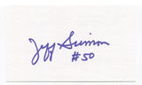 Jeff Siemon Signed 3x5 Index Card Autographed NFL Football Hall of Fame HOF