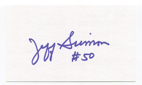 Jeff Siemon Signed 3x5 Index Card Autographed NFL Football Hall of Fame HOF