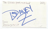 Dave Ziemba Signed 3x5 Index Card Autographed Signature The Salads