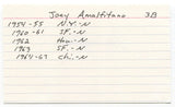 Joey Amalfitano Signed 3x5 Index Card Autographed Signature Giants Debut 1954